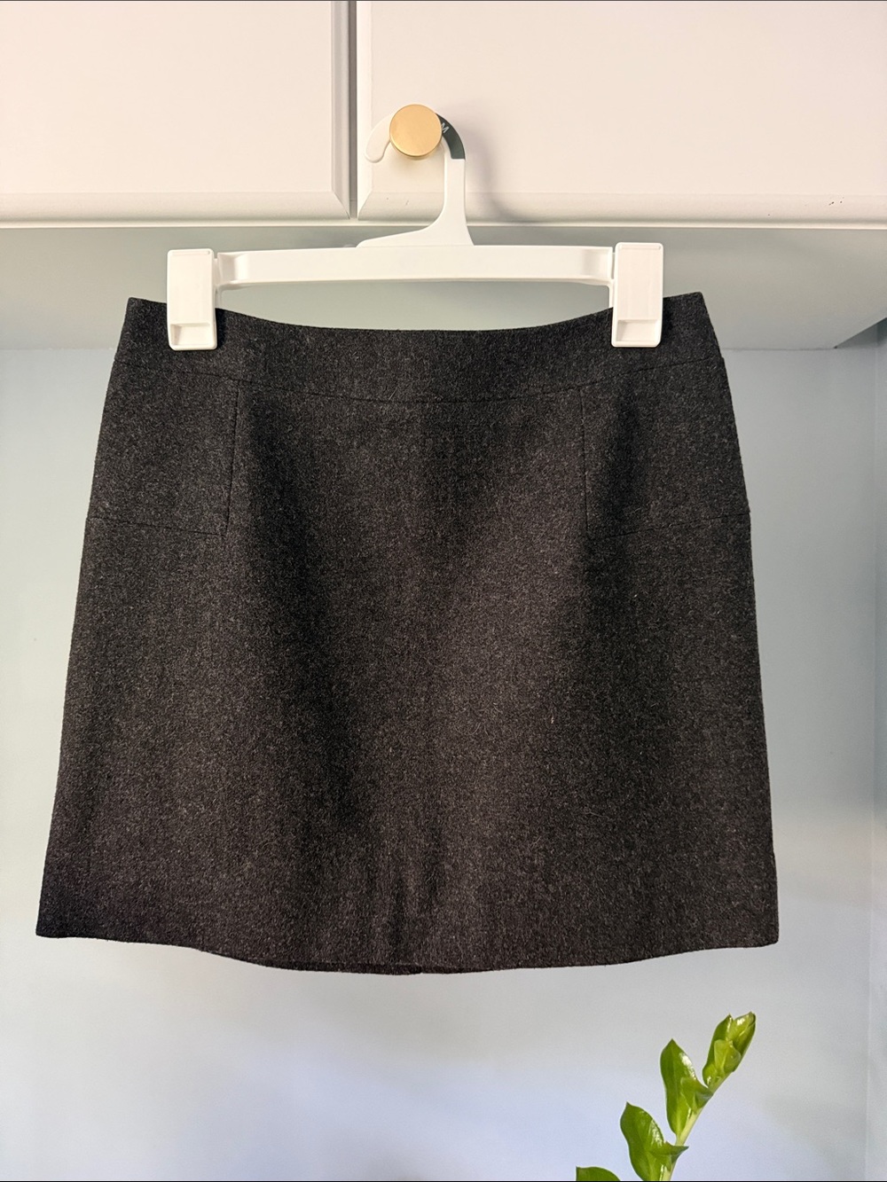 J. Crew Charcoal Gray Wool Mini Skirt